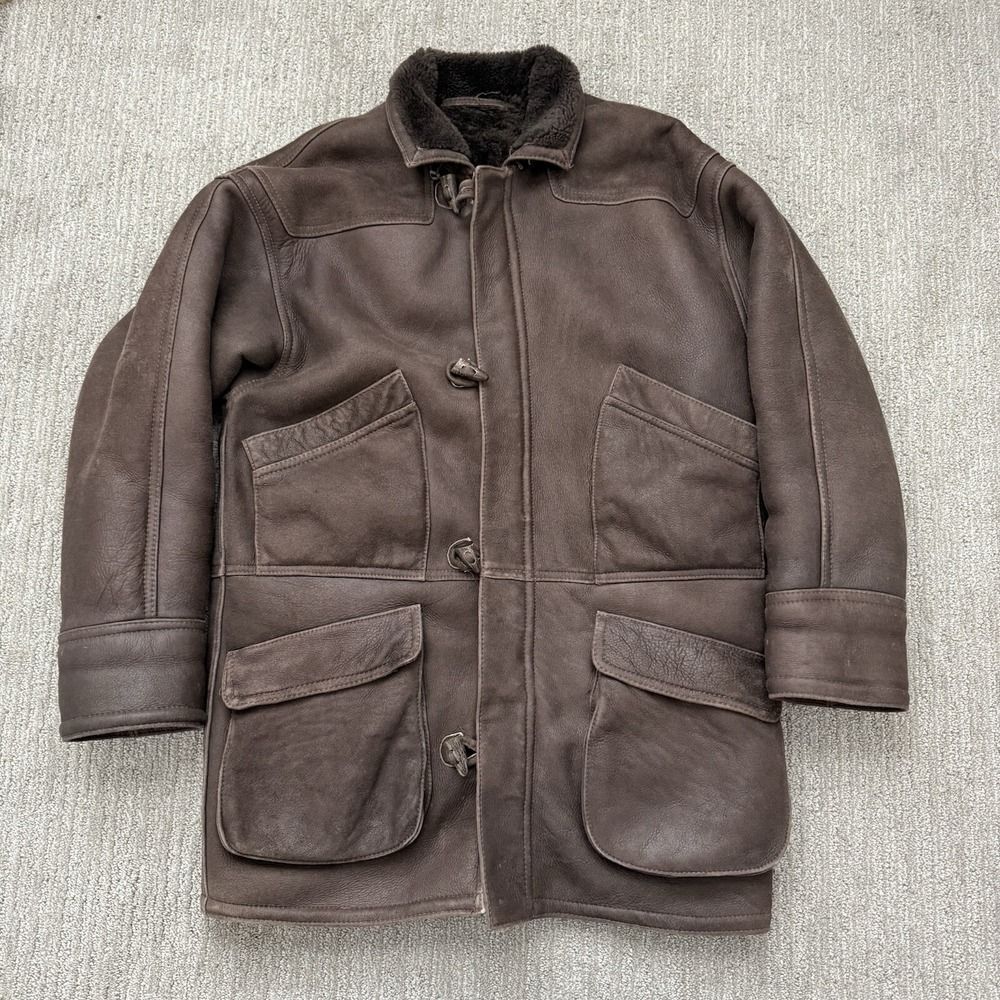 Vintage Sawyer Of Napa Sheepskin Shearling Duffle Coat Size 20 Womens USA‎